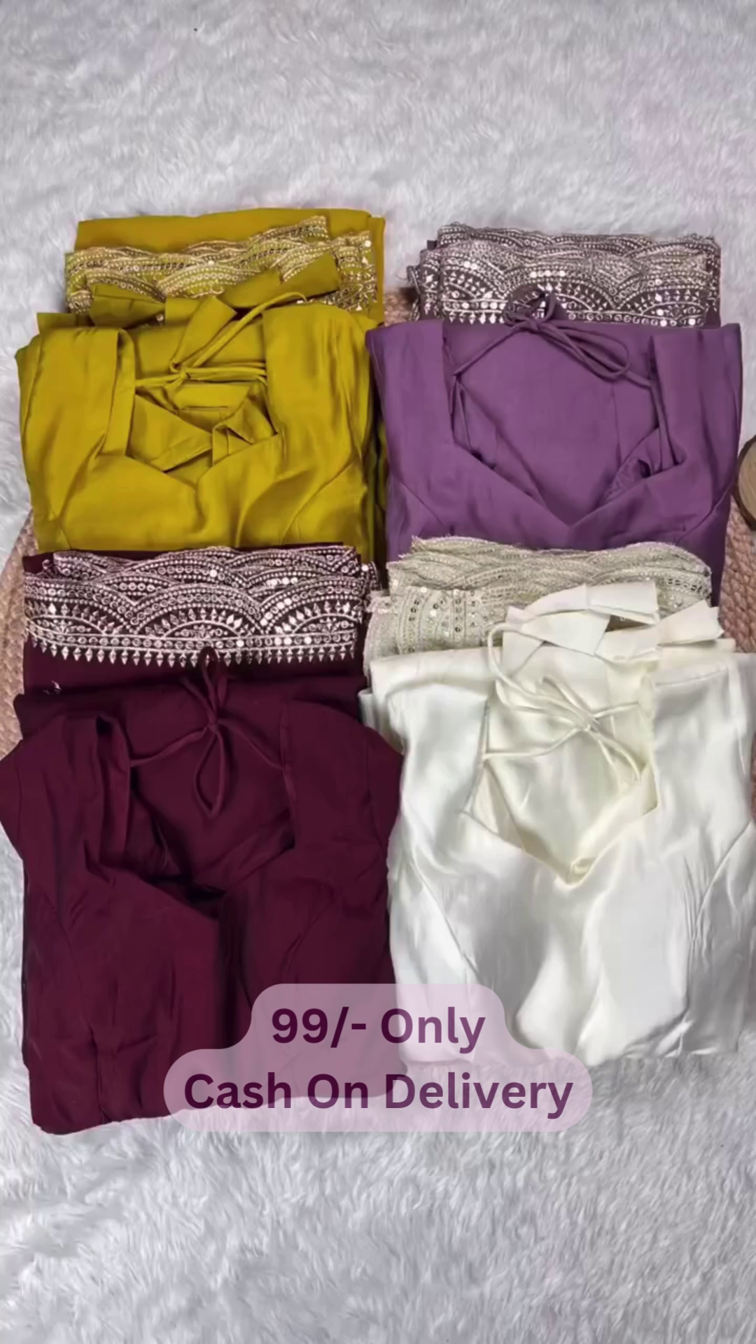 Royal Plum Flared Gown Set – Rich Hues with Intricate Border Work