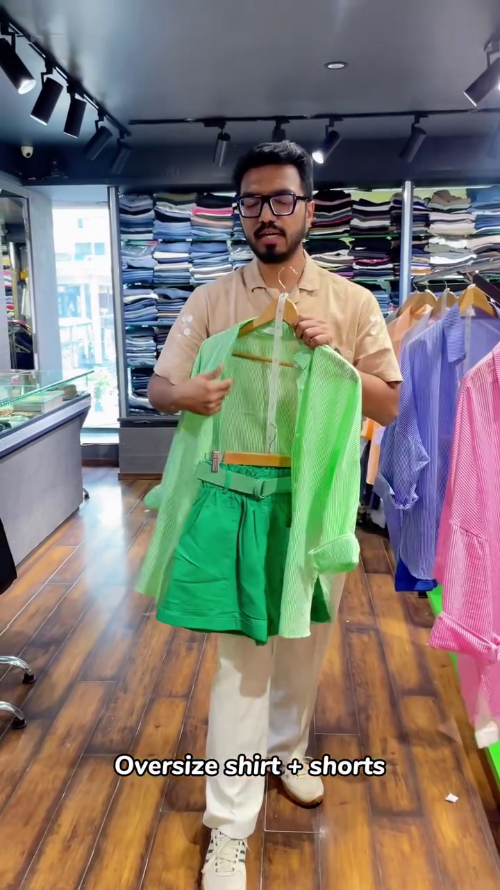 Casual Striped Layered Shirt Set – Trendy Smart Casual Men’s Wear