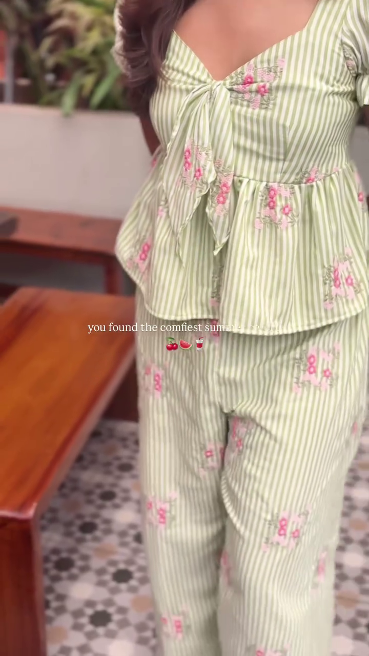 Fresh Summer Green Co-Ord Set – Chic Casual Day Outfit