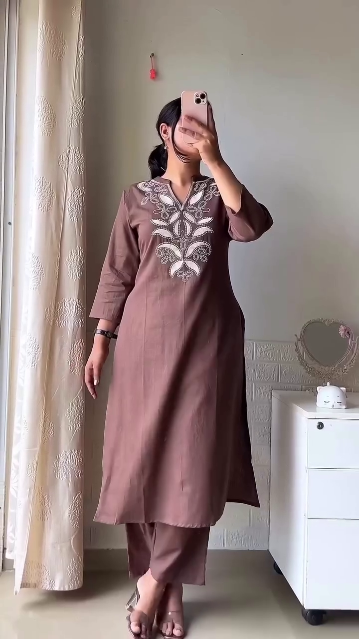 Stylish Blue Floral Kurta Set – Modern Ethnic Everyday Wear