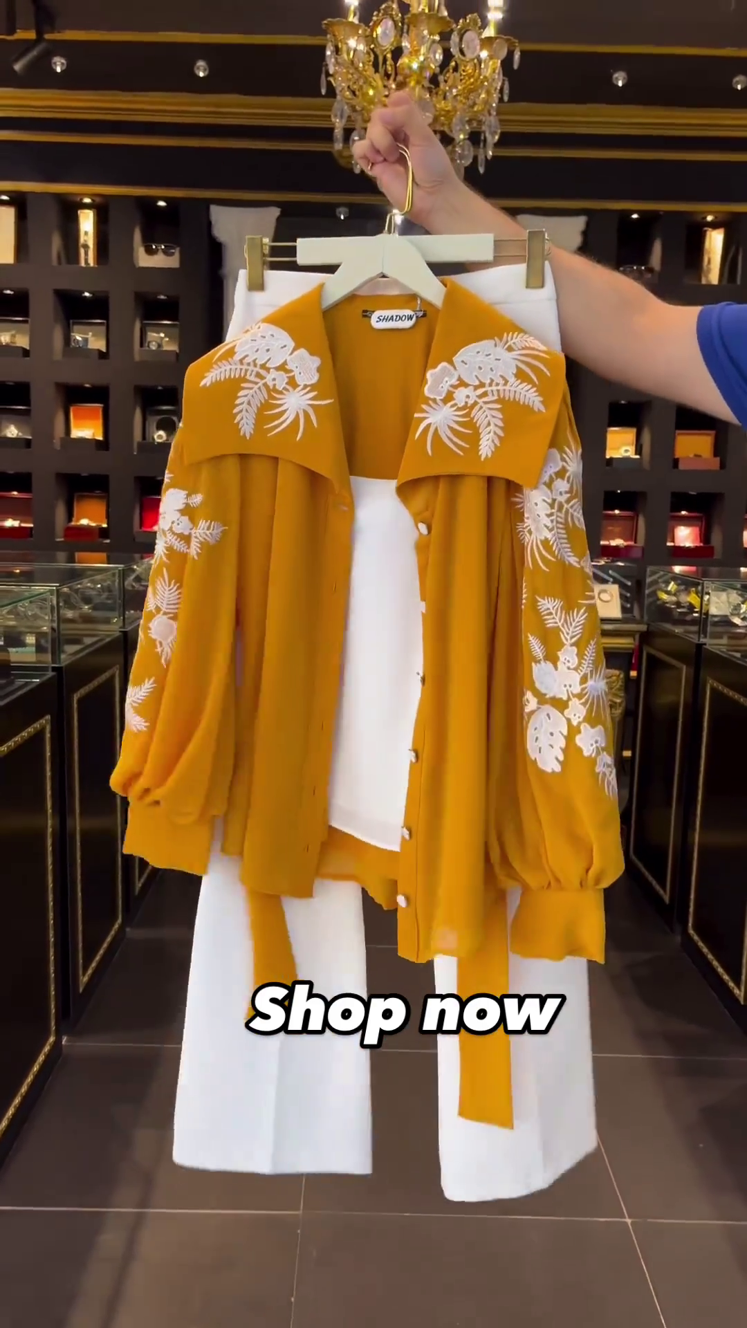 Elegant Mustard Embroidered Co-Ord Set – Chic Modern Style