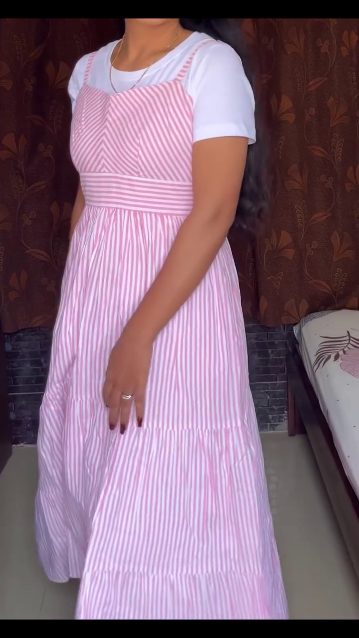 Adorable Pink Striped Casual Dress – Sweet & Comfortable Style