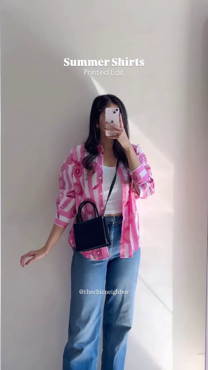 Trendy Pink Printed Summer Shirt – Fresh & Stylish Look