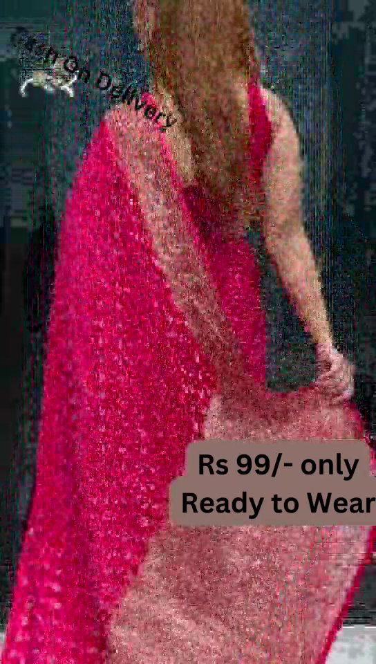 Stunning Pink Ready-to-Wear Saree – Graceful Style for Only Rs.99