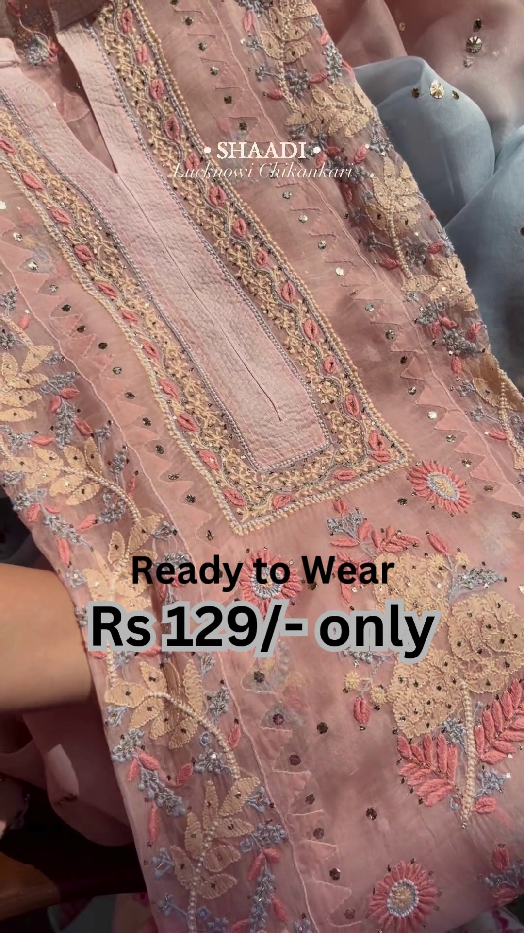 Elegant Lucknowi Chikankari Kurti – Ready to Wear Ethnic Beauty ✨