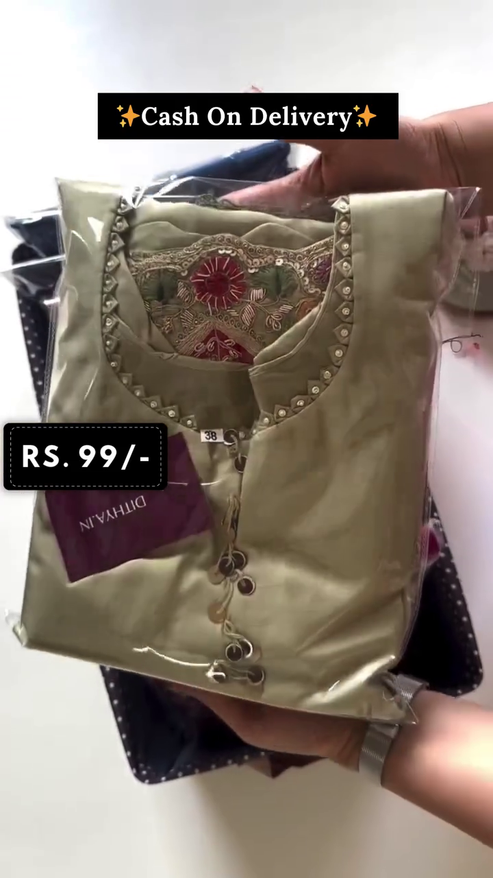 Premium Embroidered Kurti Collection – Affordable Fashion at ₹99 🌸