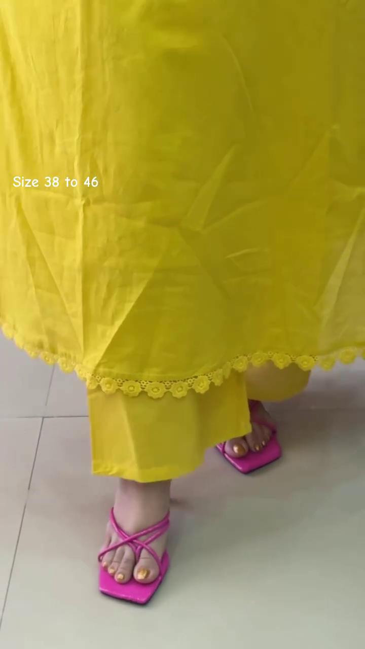 Bright Yellow Embroidered Anarkali Suit for Festive Elegance