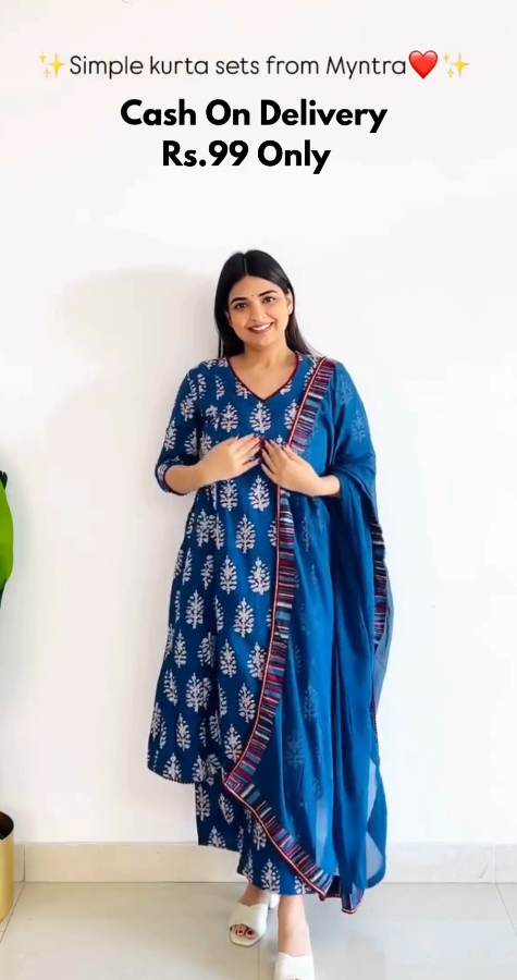 Classic Brown Printed Kurta Set with Elegant Dupatta