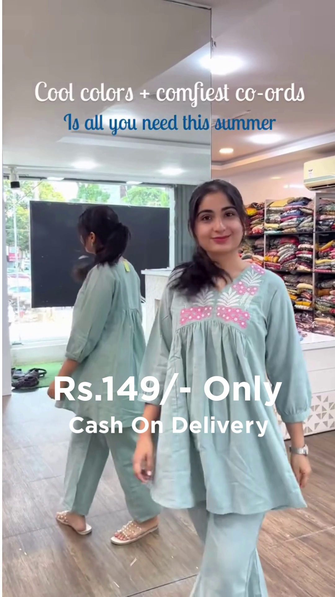 Charming Pink Floral Co-Ord Set for Casual Elegance