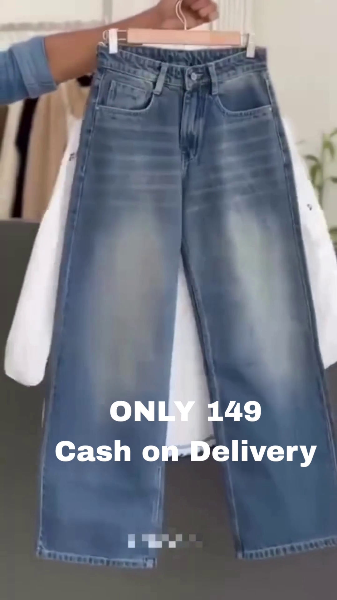 Elegant White Casual Top with Denim Skirt Combo