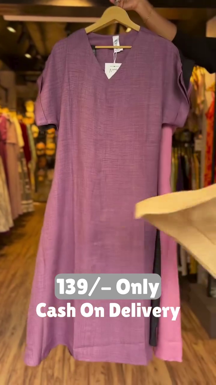 Minimal Mauve Cotton Kurti for Effortless Everyday Style