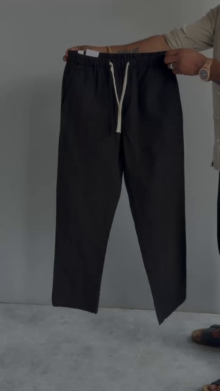 Classic Black Cotton Pants – Comfort Meets Everyday Style