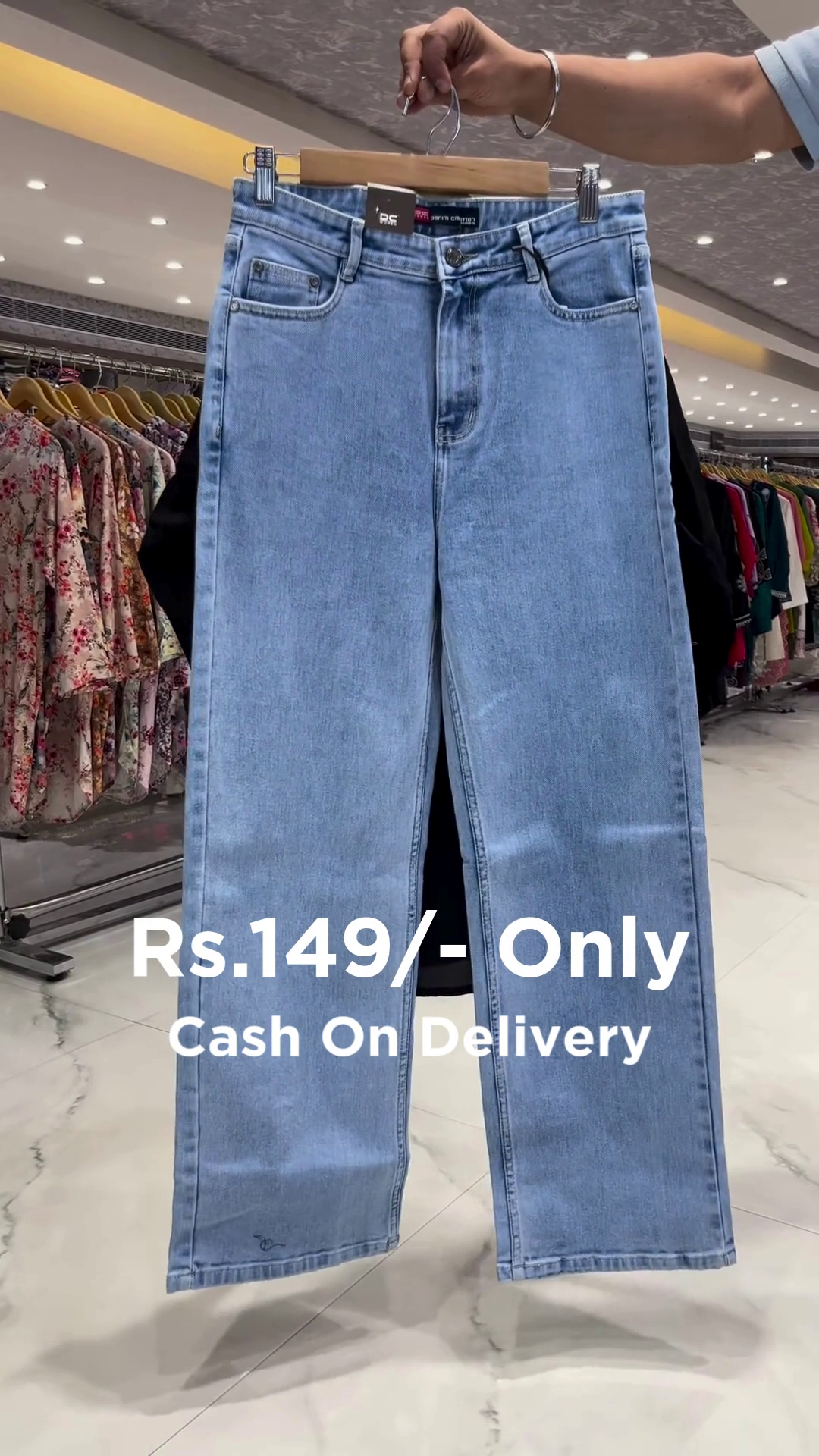 Trendy Black Embroidered Kurti with Denim – Perfect Indo-Western Fusion Look