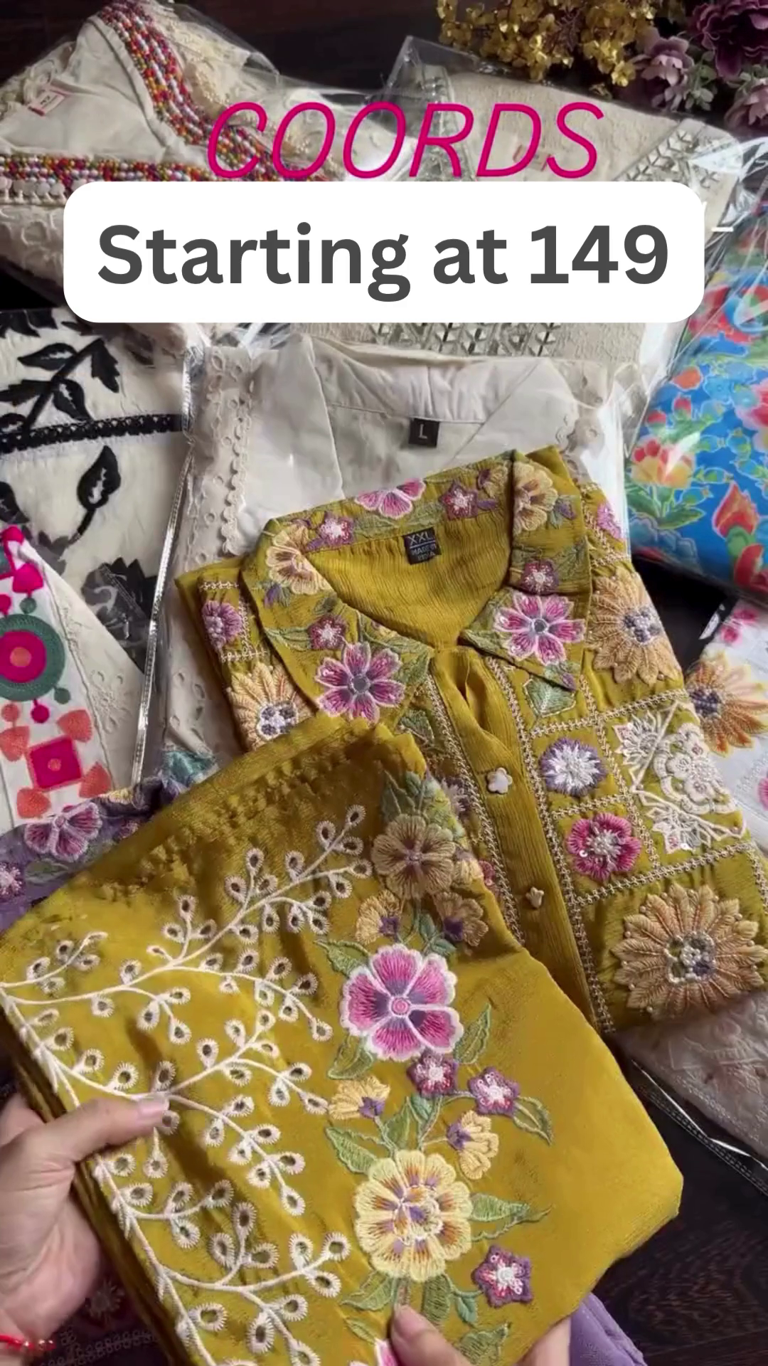 Mustard Yellow Embroidered Co-ord Set with Floral Detailing – Stylish Everyday Ethnic Wear