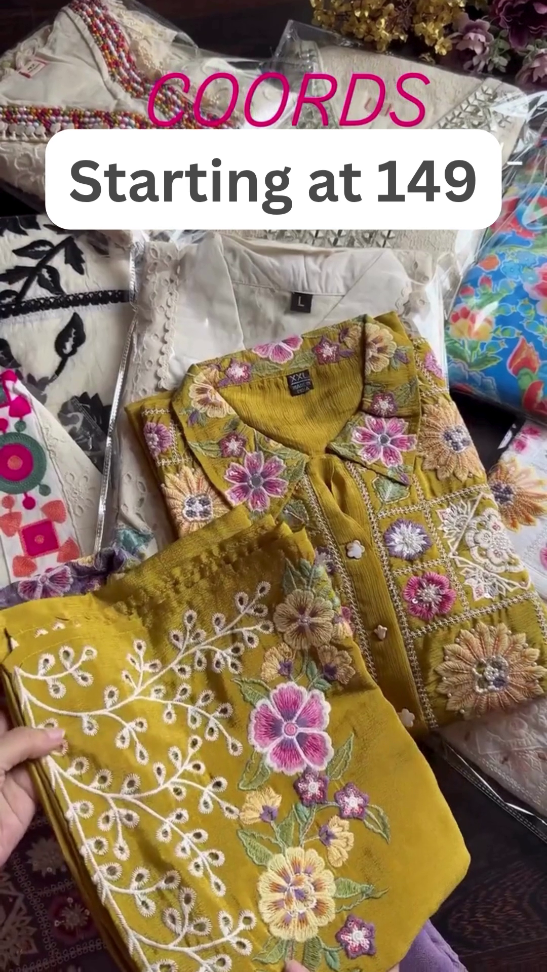 Mustard Yellow Embroidered Co-ord Set with Floral Detailing – Stylish Everyday Ethnic Wear