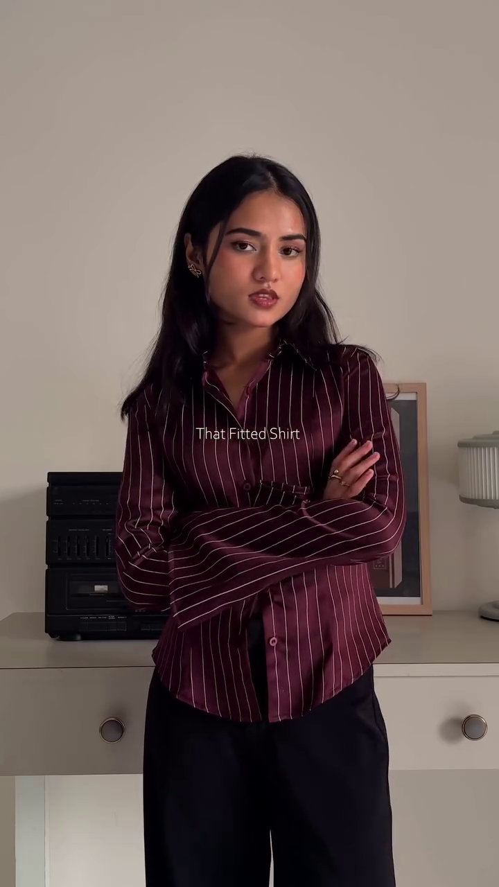 Elegant Fitted Stripe Shirt