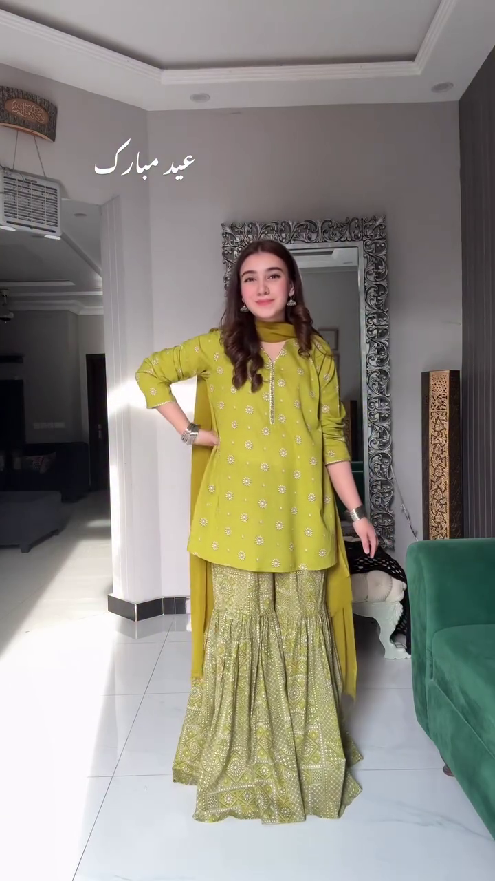 Elegant Festive Sharara Set