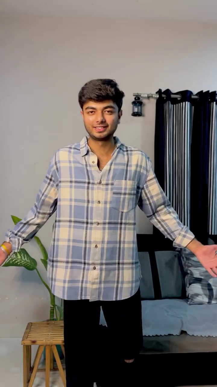 Stylish Black Check Shirt