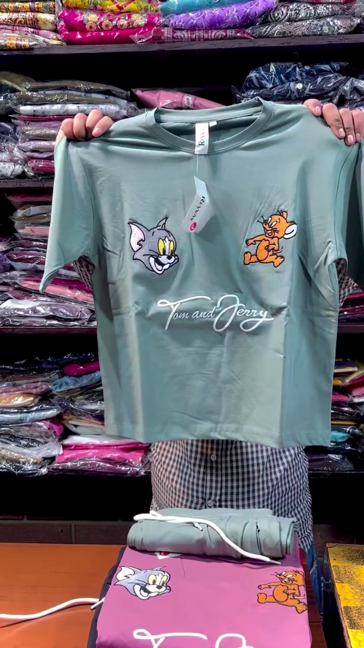 Cute Tom & Jerry Co-ord Set – Trendy Casual Wear