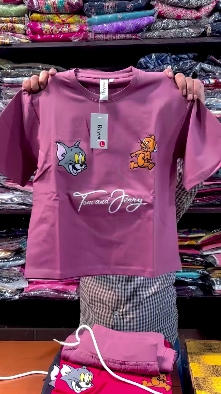 Cute Tom & Jerry Co-ord Set – Trendy Casual Wear