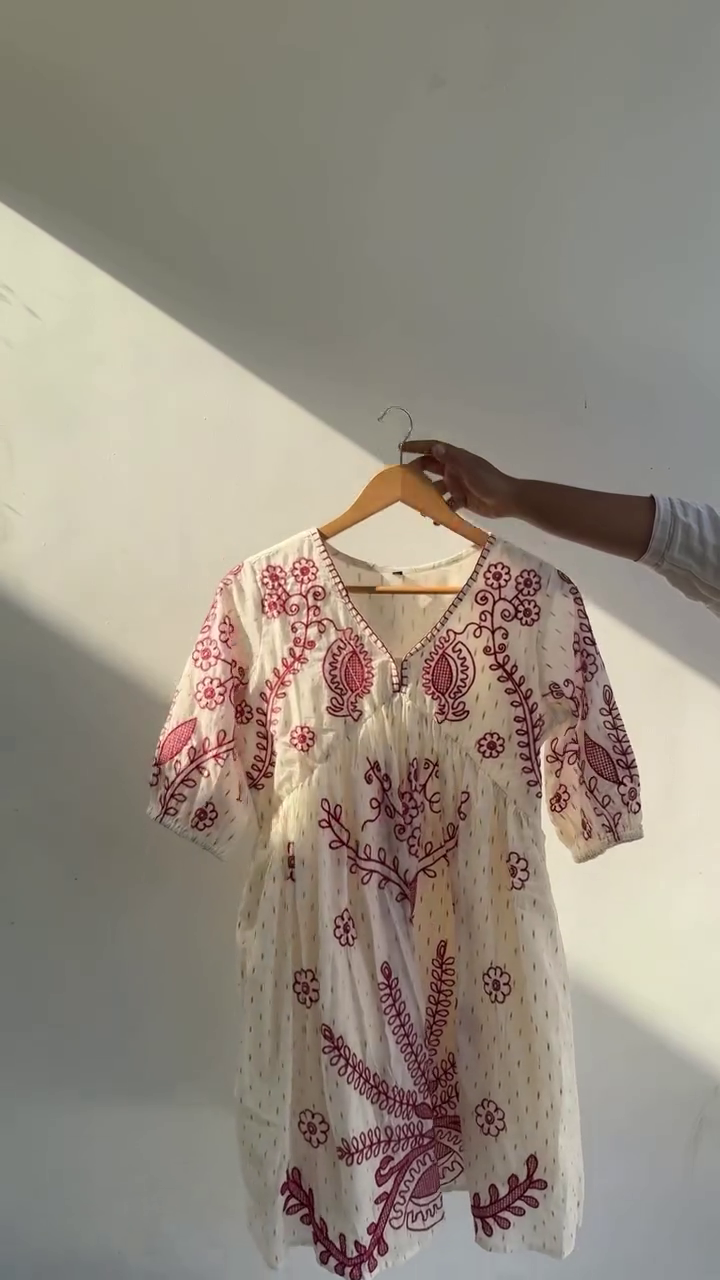 Premium Boho Embroidered Flare Dress