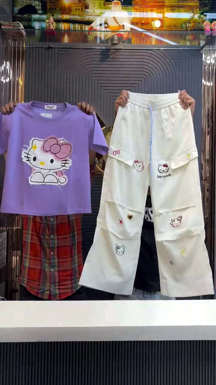 Cute Hello Kitty Cargo Co-ord Set
