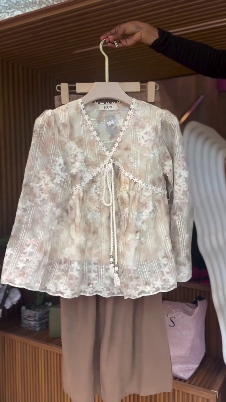 Trendy Korean Style Floral Co-ord Set