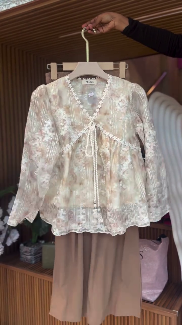 Trendy Korean Style Floral Co-ord Set