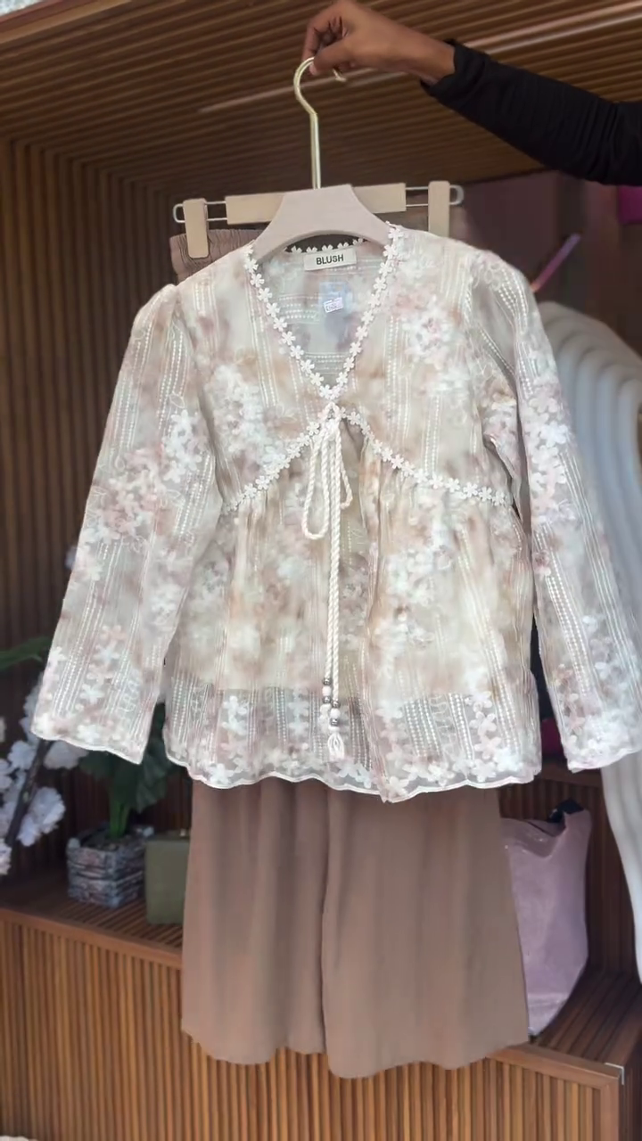 Trendy Korean Style Floral Co-ord Set
