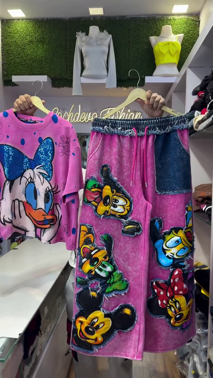 Cute Daisy Duck Co-ord Set for Girls