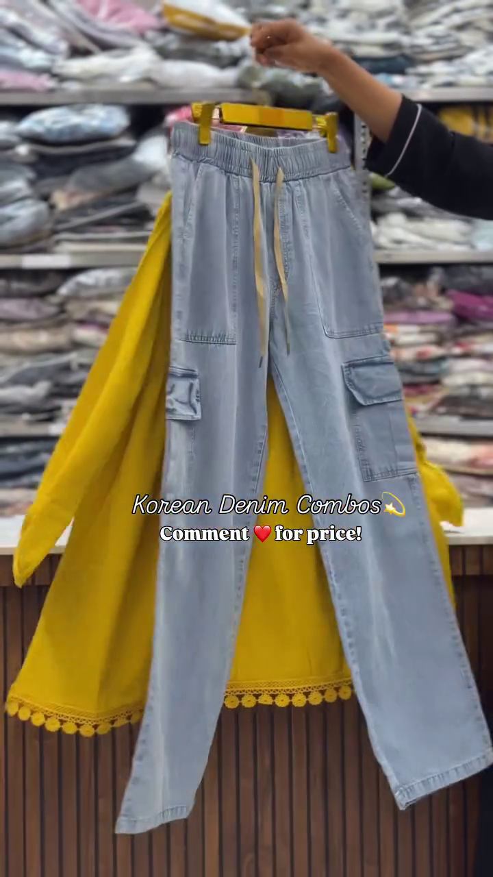 Trendy Korean Denim Co-ord Combo