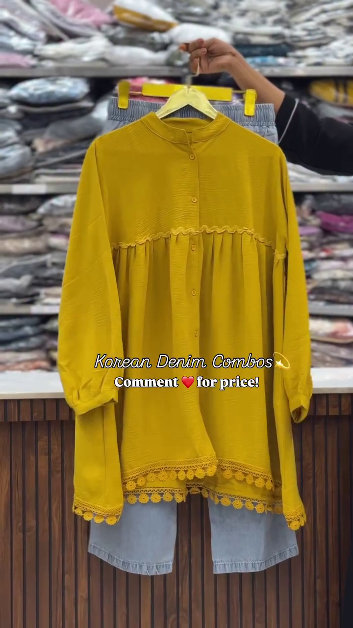 Trendy Korean Denim Co-ord Combo
