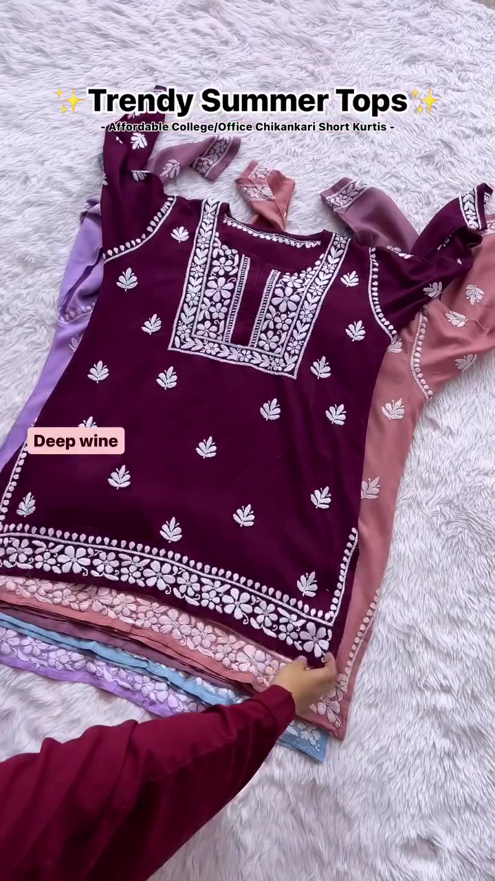 Stylish Chikankari Summer Tops