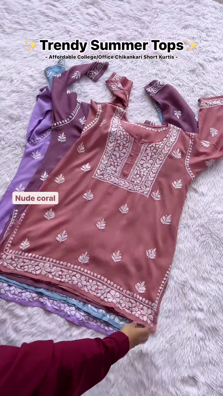 Stylish Chikankari Summer Tops