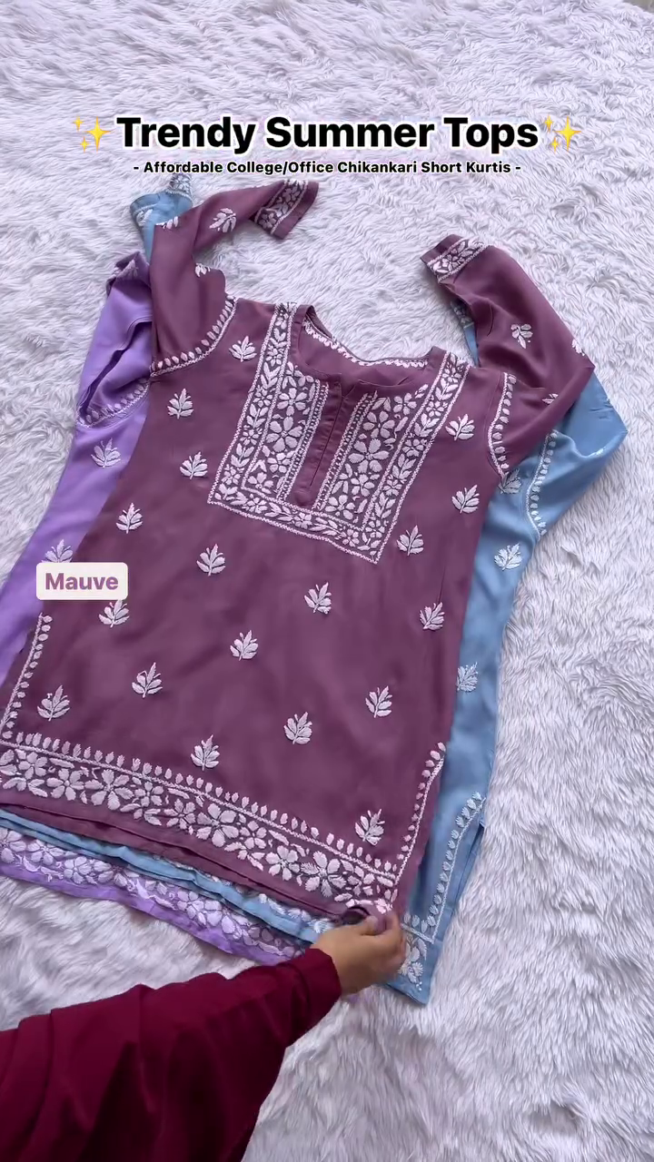 Stylish Chikankari Summer Tops