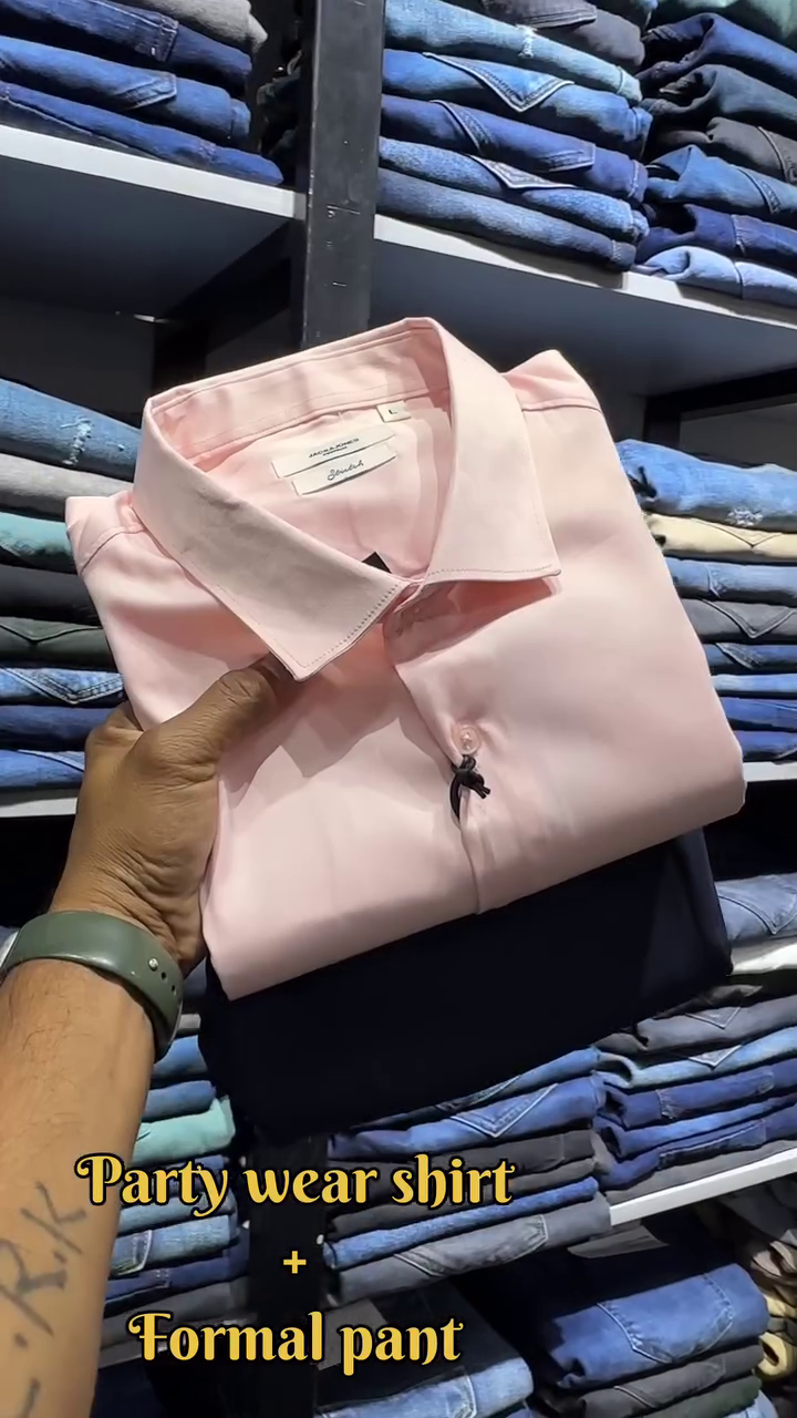 Premium Pink Party Shirt With Formal Pant Combo