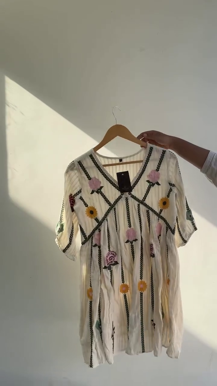 Elegant Boho Embroidered Designer Dress