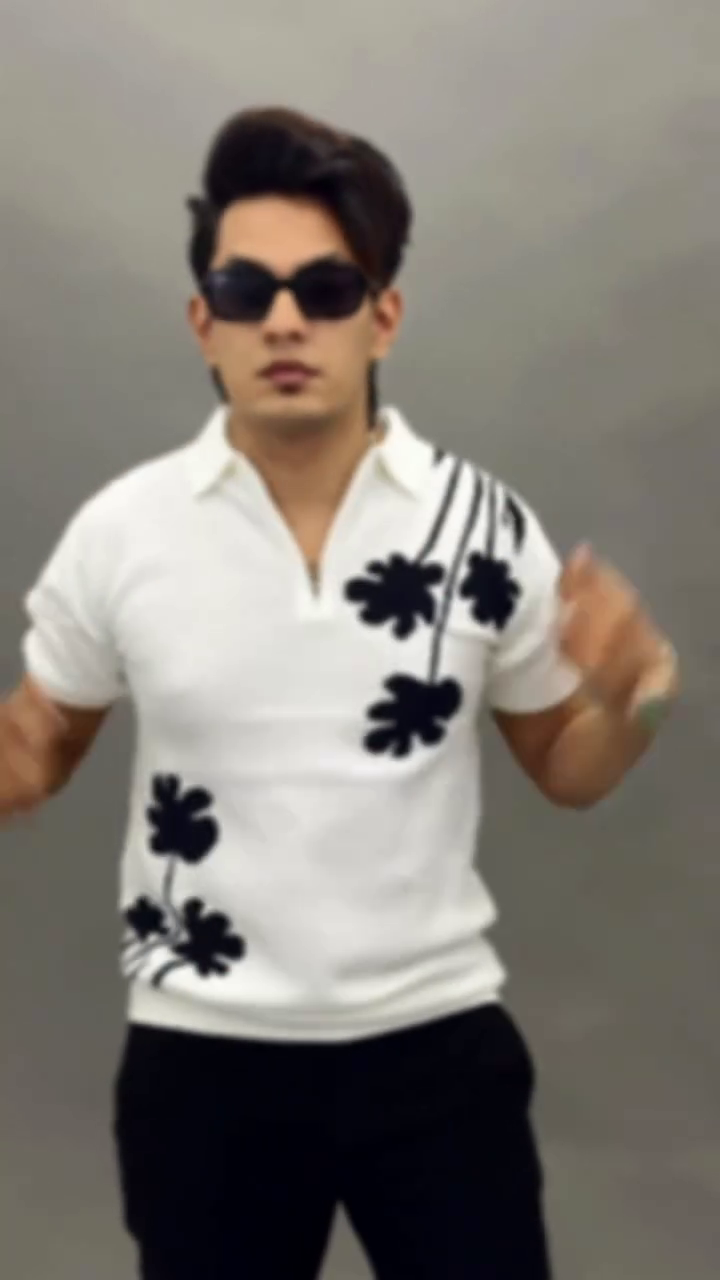 🌟 Premium Floral Knit Polo for Men