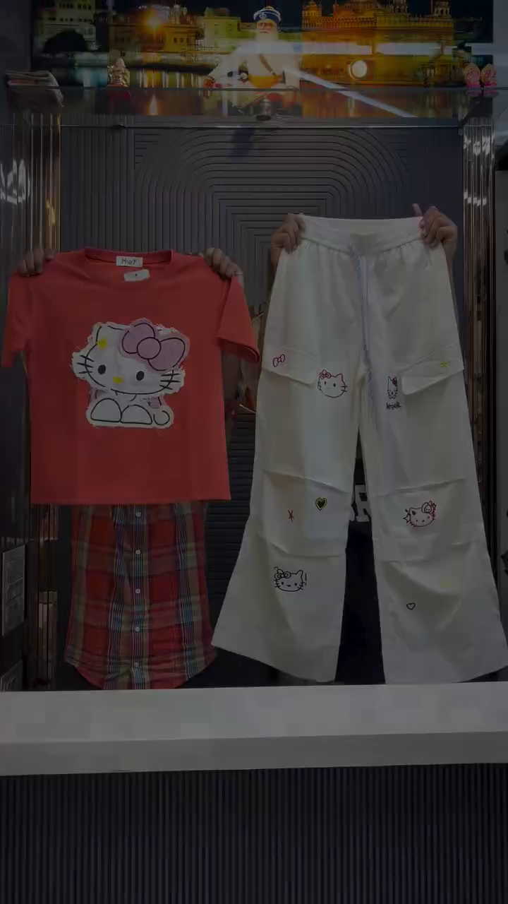 🎀 Adorable Hello Kitty Co-Ord Set for Trendy Girls