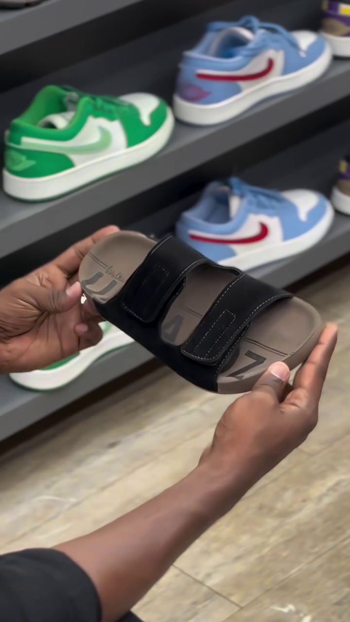 ⚡ Ultra Comfort Velcro Slides for Men
