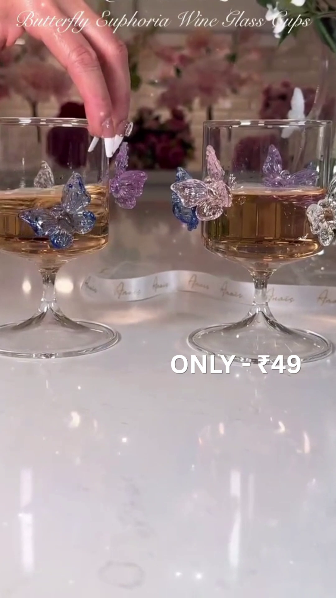 🦋 Elegant Butterfly Wine Glasses – Beauty in Every Sip