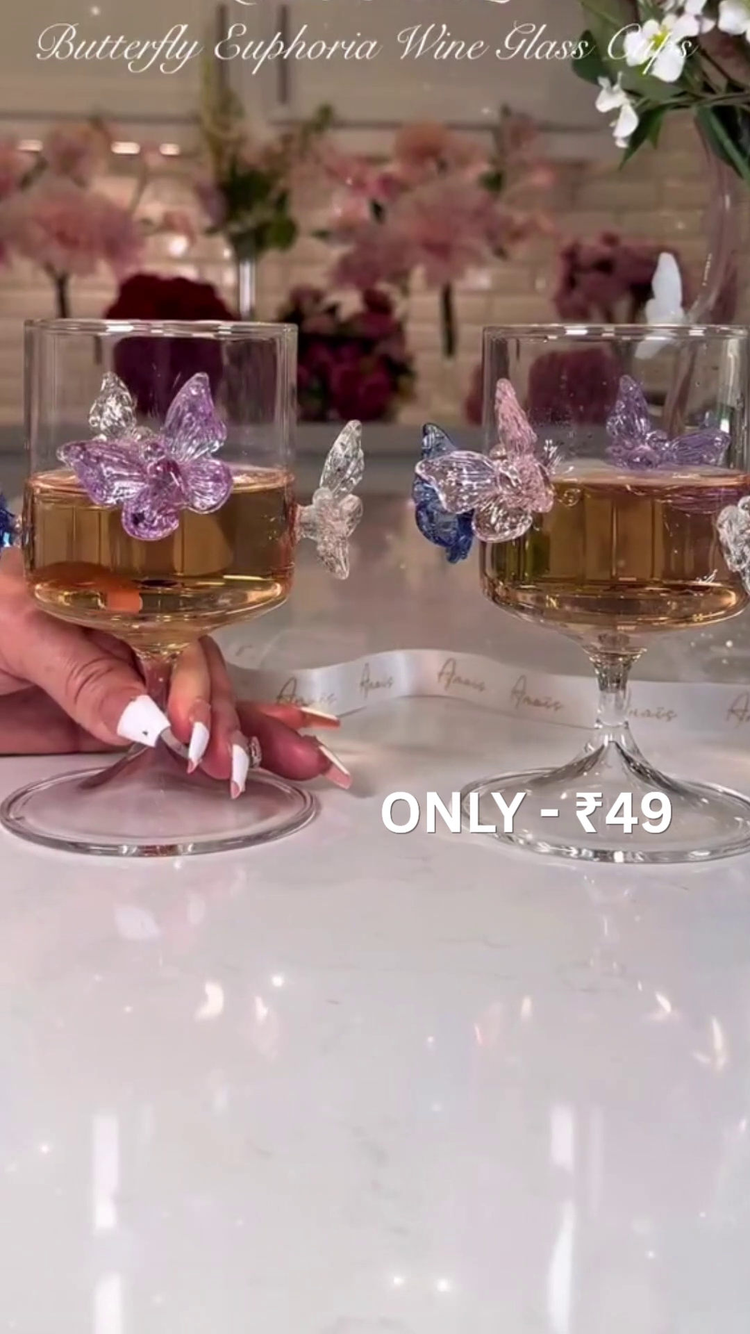 🦋 Elegant Butterfly Wine Glasses – Beauty in Every Sip
